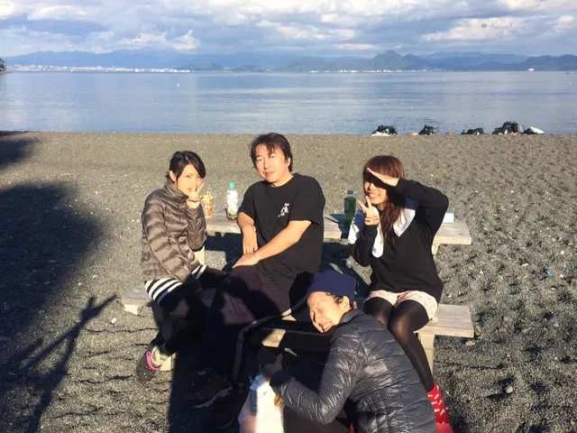 伊豆・大瀬崎でのダイビング：4人以上の参加者の集合写真