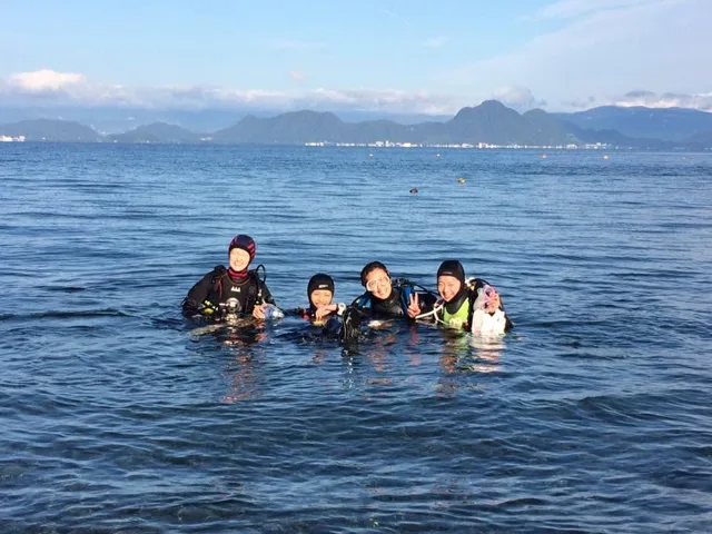 ダイビングの記録写真