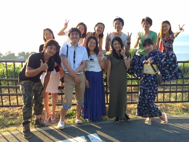 伊豆・大瀬崎でのダイビング：4人以上の参加者の集合写真