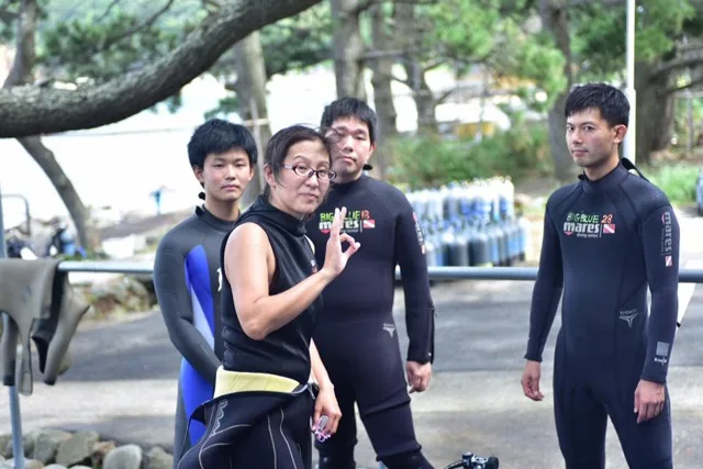 ダイビングの記録写真