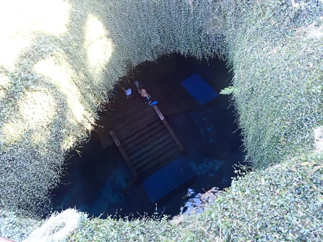 Devil's Den Caveでのダイビングの記録写真