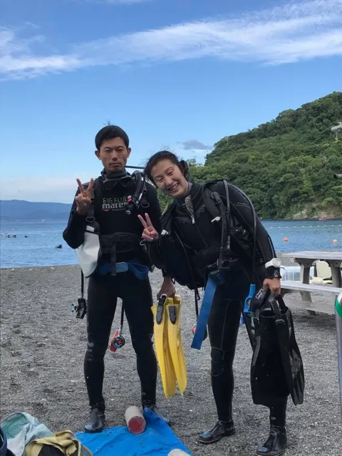 ダイビングの記録写真