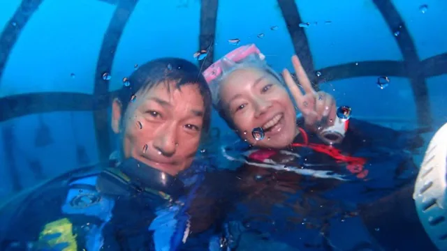 ダイビングの記録写真