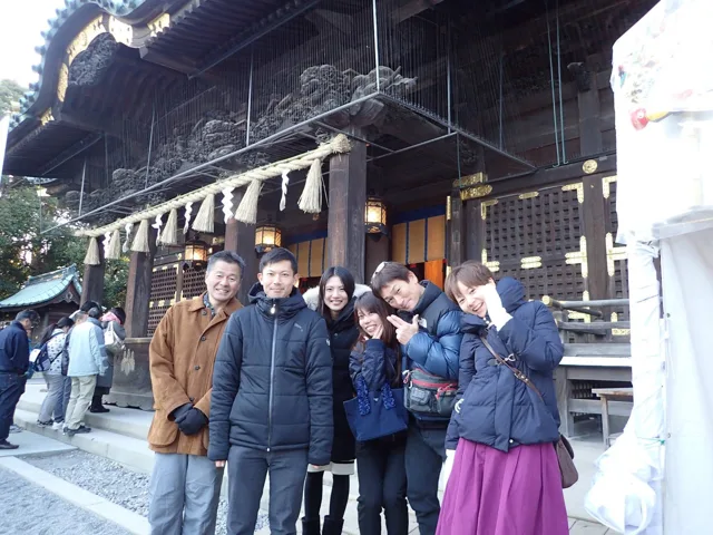 伊豆・大瀬崎でのダイビング：4人以上の参加者の集合写真