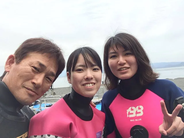 伊豆・大瀬崎でのダイビング講習：ダイビングの記録写真