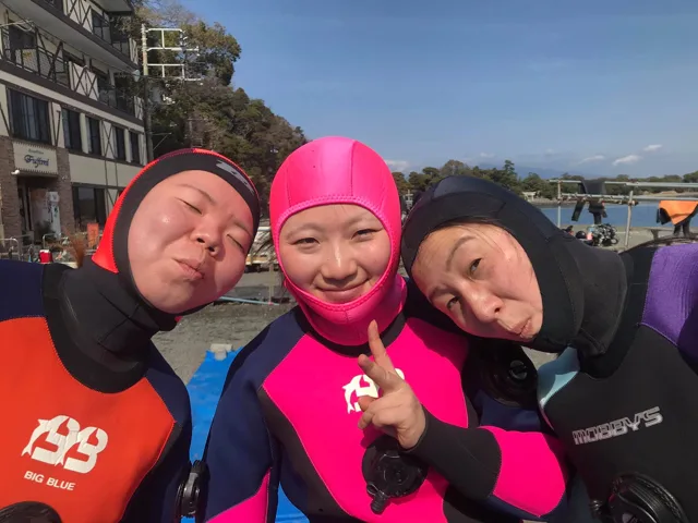 ダイビングの記録写真