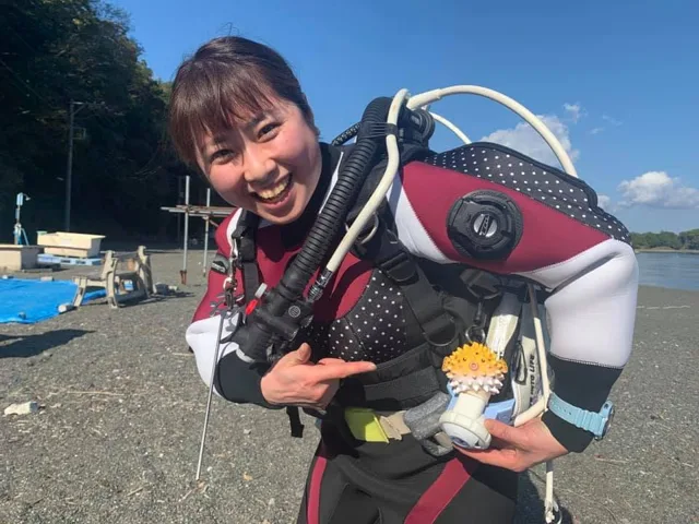 ダイビングの記録写真