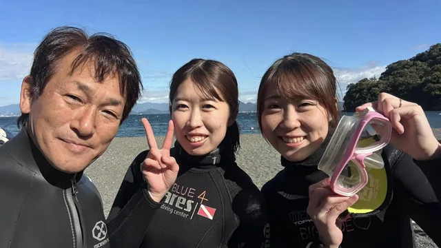 ダイビングの記録写真