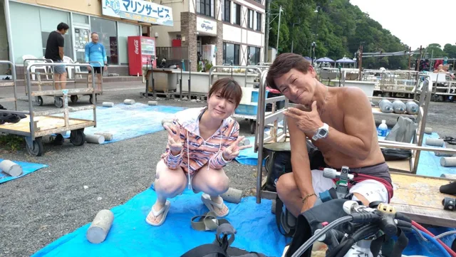 ダイビングの記録写真