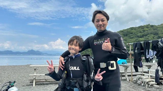 ダイビングの記録写真