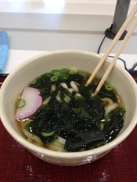 淡路ハイウェイオアシスでの柏島へ向かう途中の淡路島で食べるうどん